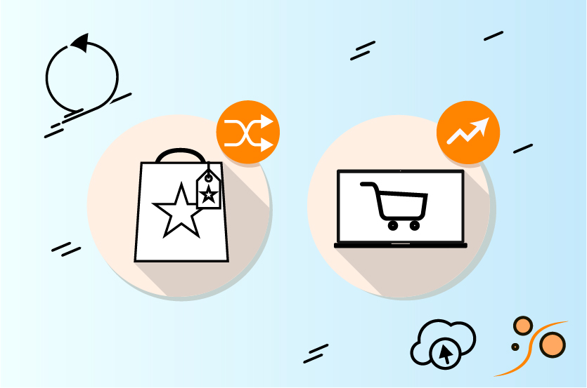 Icons representing a change in consumer habits, and increased e-commerce demand