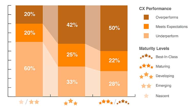 Figure 6: Customer Experience KPI/Performance Measurement Maturity and Outcomes