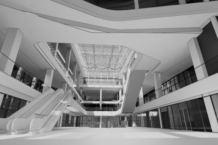 an empty Shopping Mall