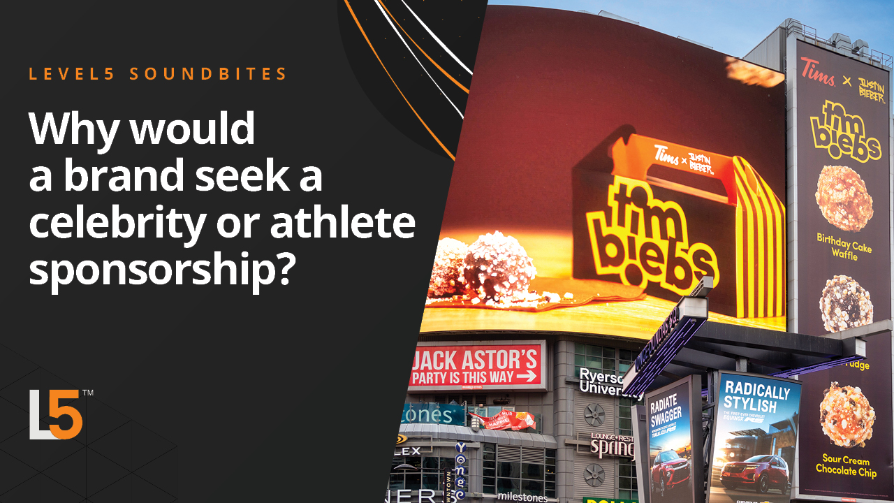 Why would a brand seek a celebrity or athlete sponsorship? Level5