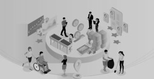 An illustration of various points in the donor experience, focusing on the concept of donor centricity.