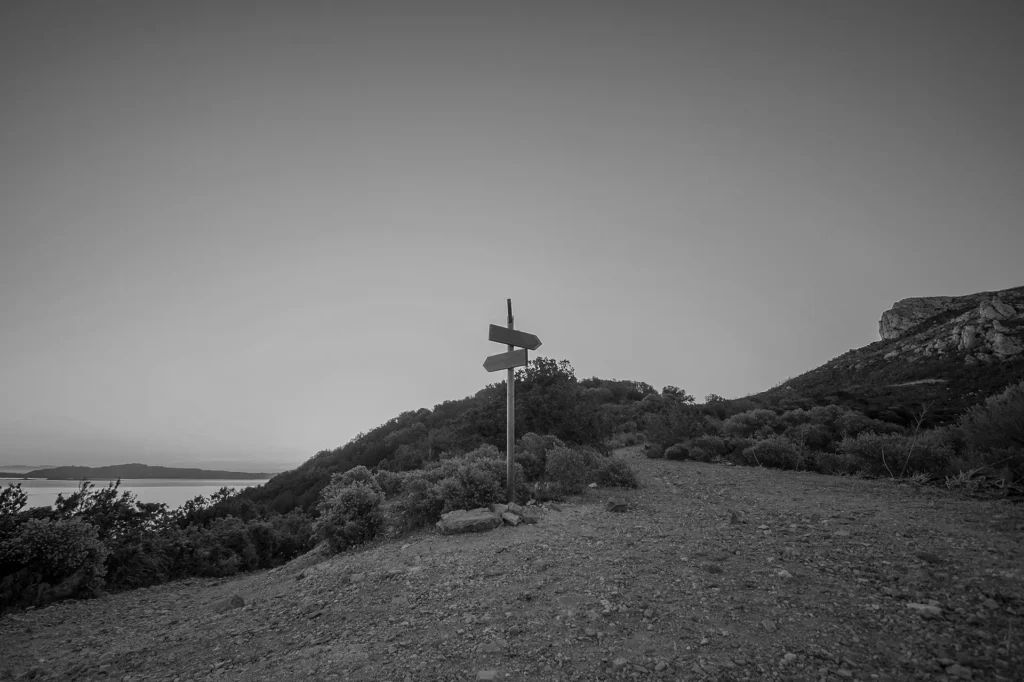 Making Strategic Trade-Offs - Mountain trail sign